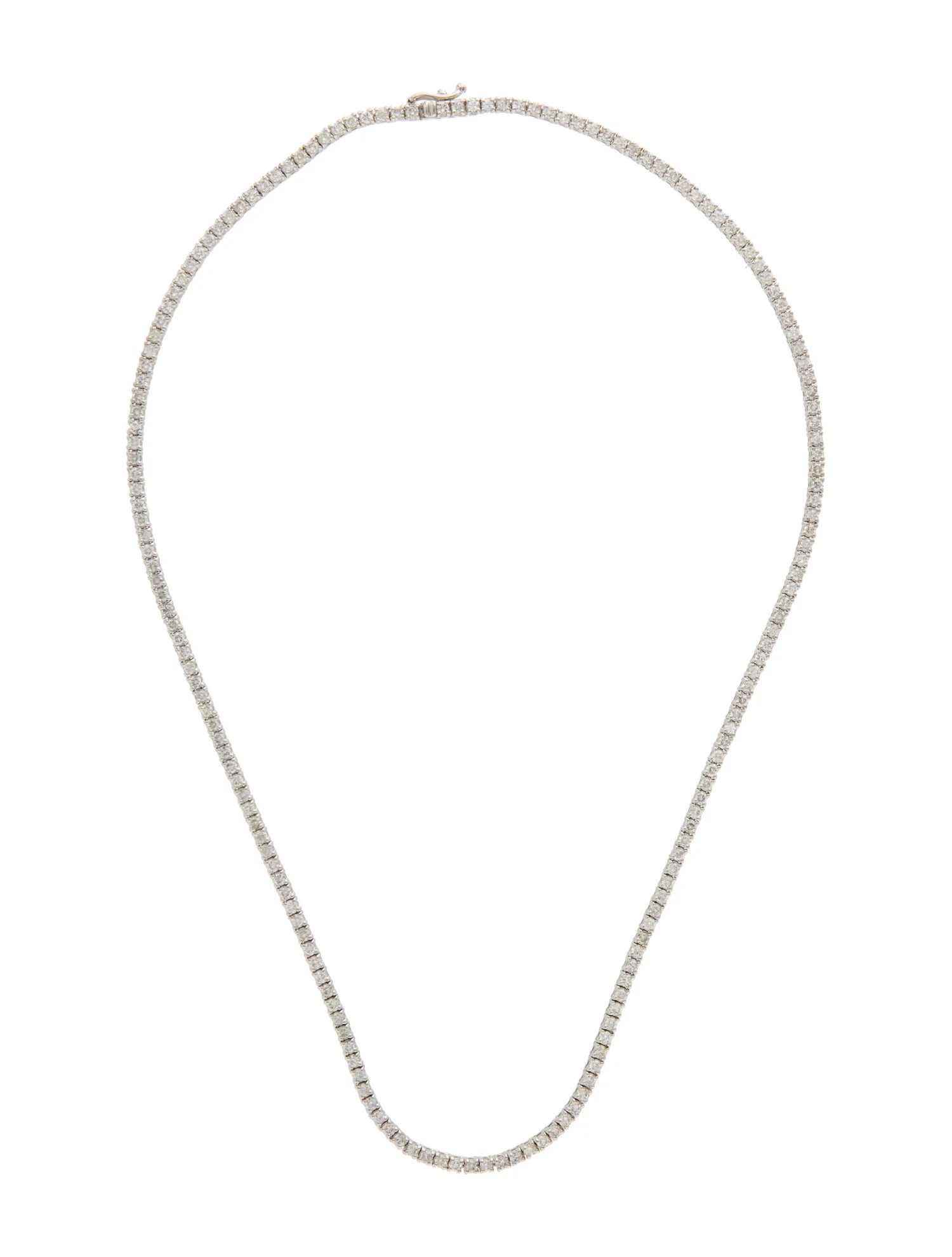 18K 5.28ctw Diamond Tennis Necklace | The RealReal