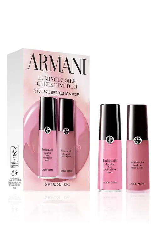 ARMANI Cheek Tint Liquid Blush Duo $80 Value in Cosmic Pink/delicate Mauve at Nordstrom | Nordstrom