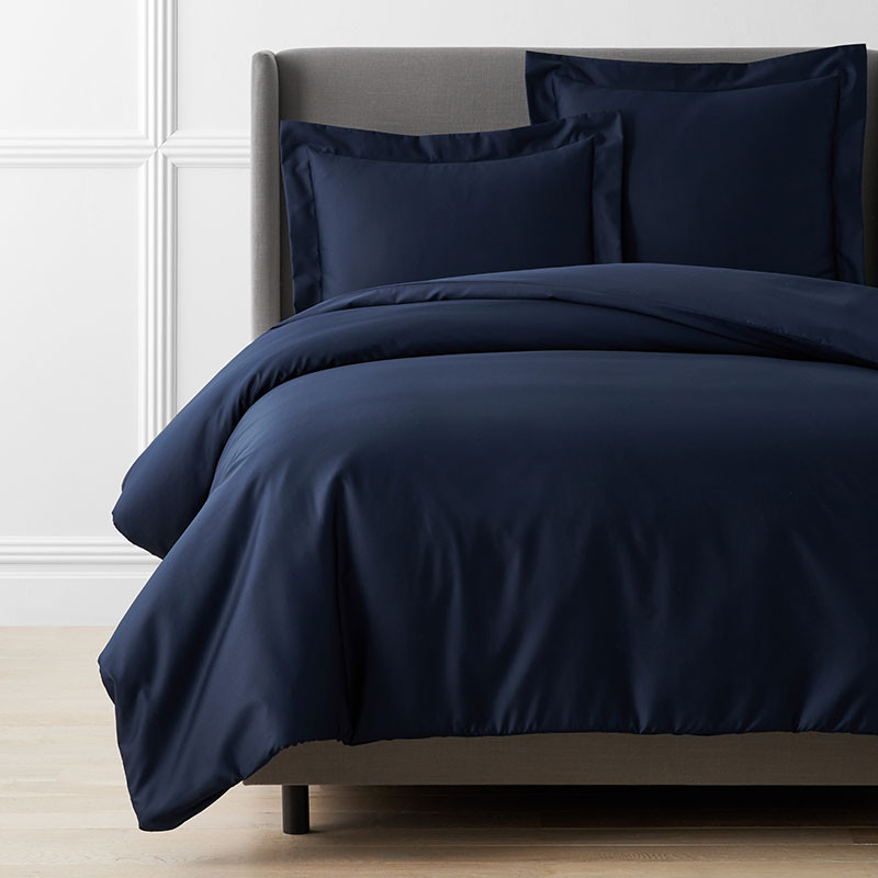 Premium Smooth Supima® Cotton Wrinkle-Free Sateen Duvet Cover - Cloud, Full | The Company Store