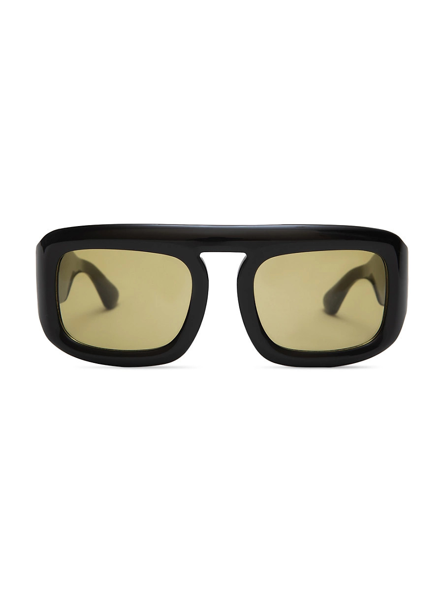 Women's Aries 57MM Aviator Sunglasses - Green Black | Saks Fifth Avenue