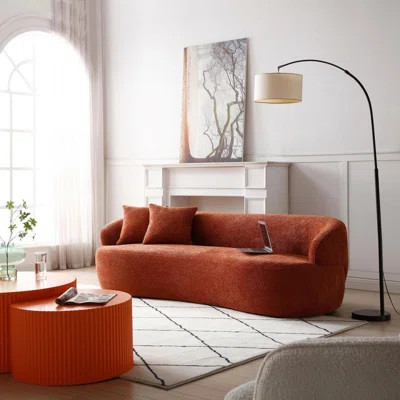 Mid Century Modern Curved Sofa | Wayfair North America