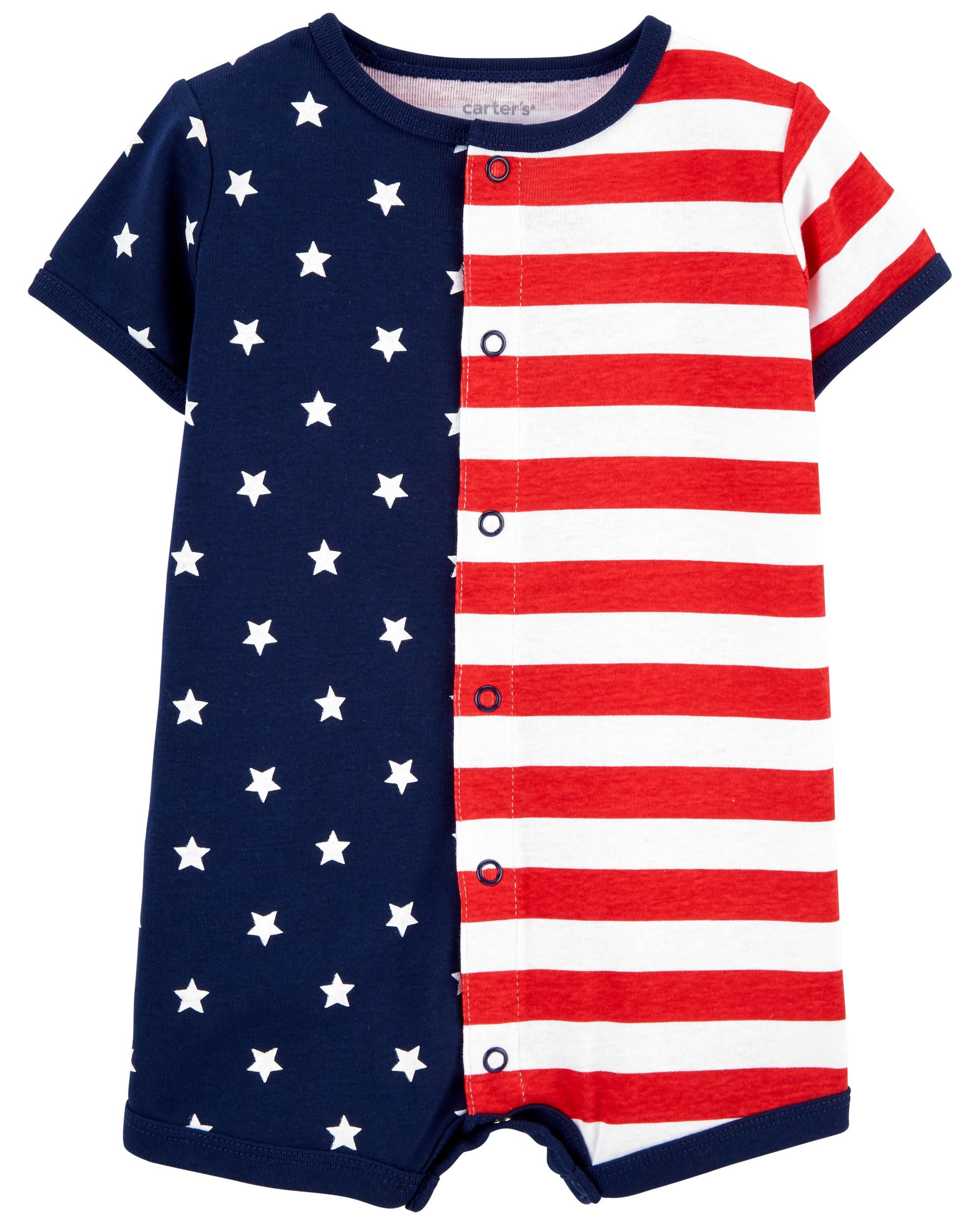 4th Of July Flag Snap-Up Romper | Carter's