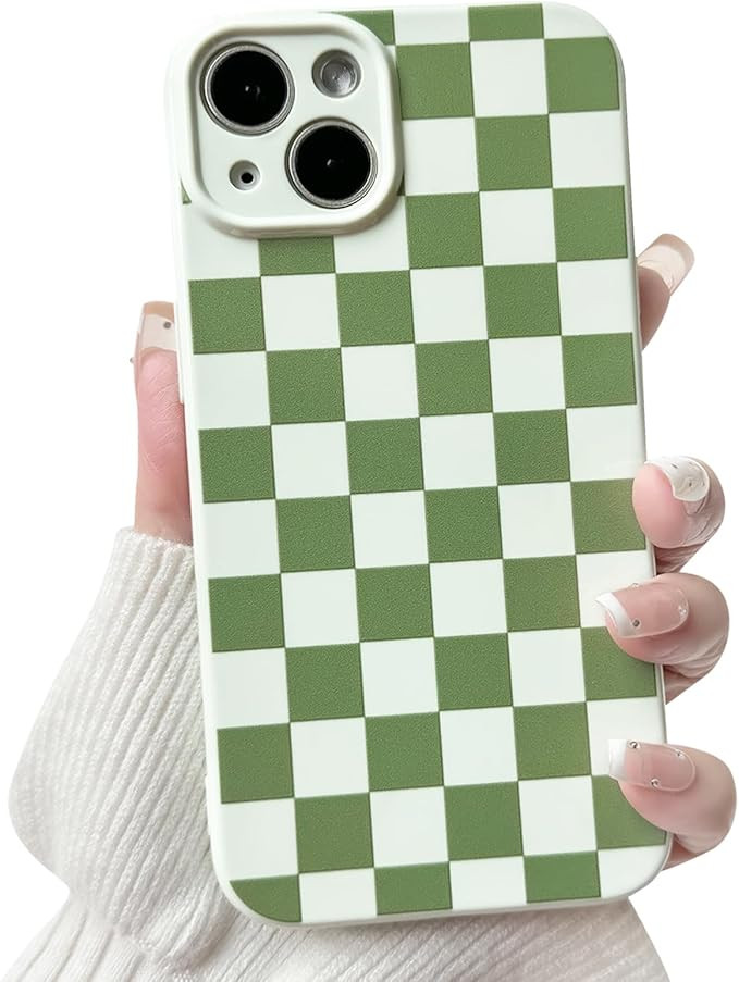 NITITOP Compatible with iPhone 13 Case Cute Aesthetic Checkerboard Checkered Pattern for Women Gi... | Amazon (US)
