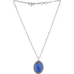 Lucky Brand Gem Bazaar Lapis Set Stone Pendant Necklace | 6pm