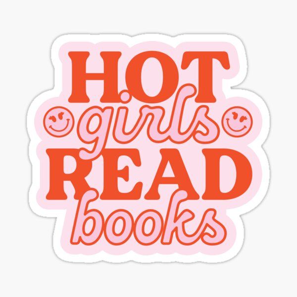 Hot Girls Read Books Sticker | Redbubble (US)