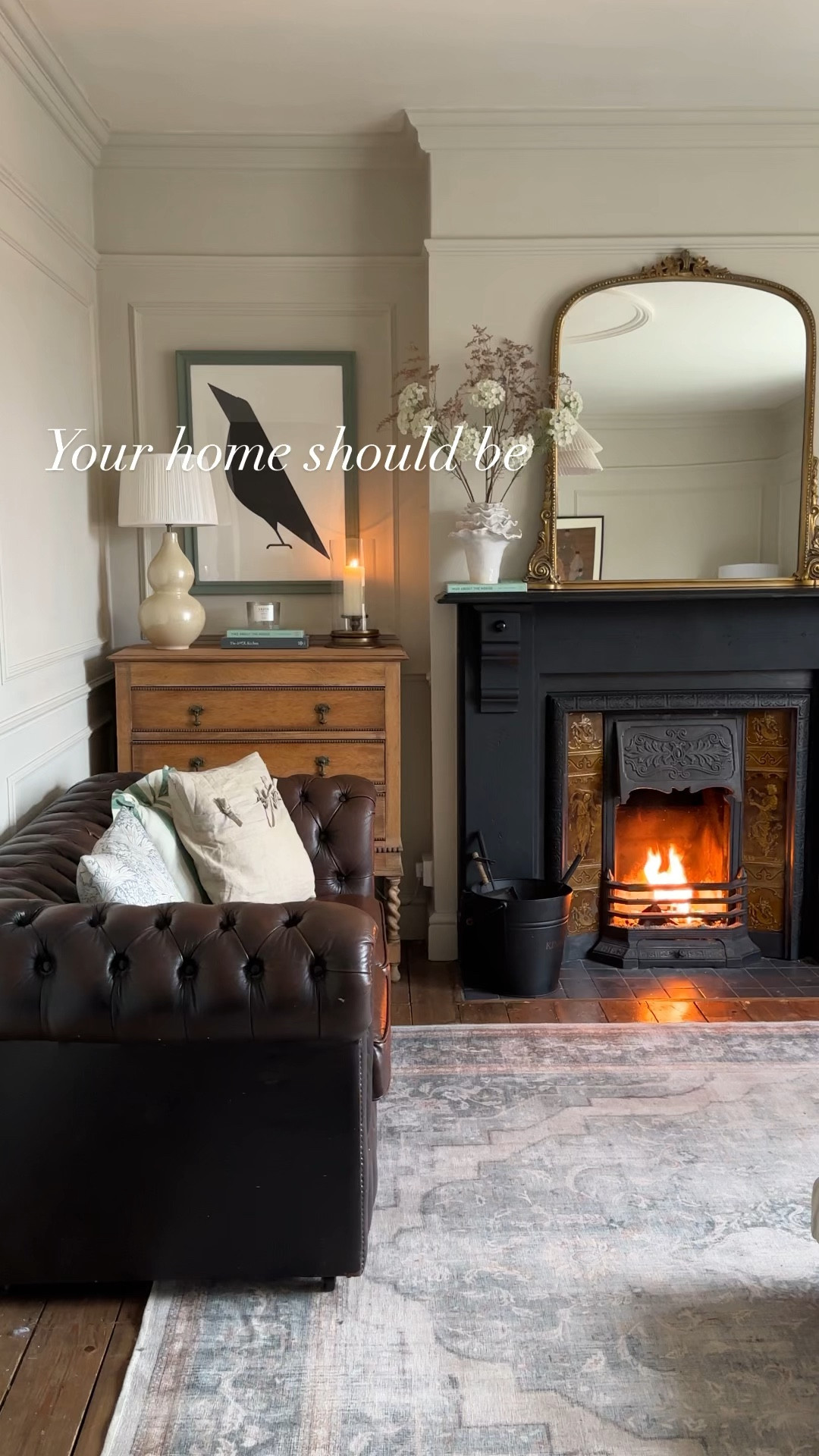 Traditional period Edwardian home decor inspiration.

Washable rugs, over mantle mirror, vanity fair prints. 

#LTKeurope #LTKhome