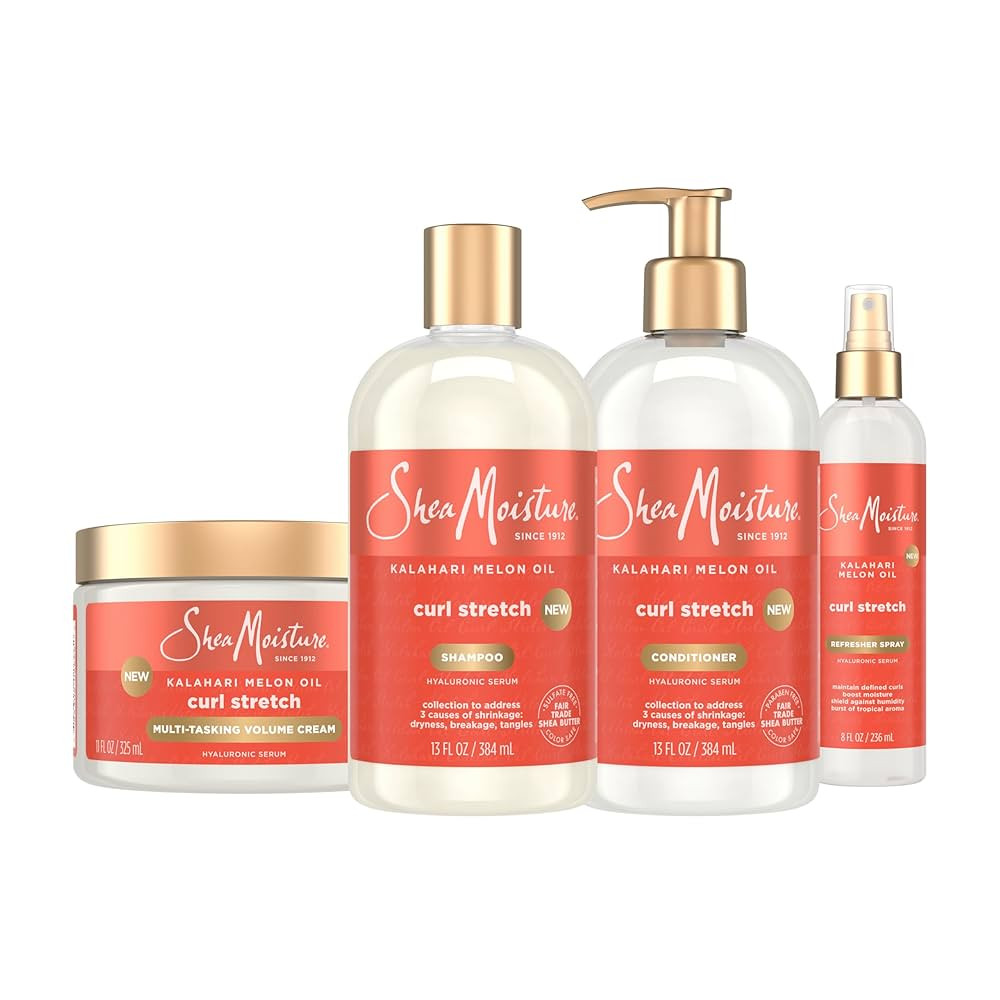 SheaMoisture Curl Stretch Shampoo, Conditioner, Volume Cream, and Refresher Spray with Kalahari M... | Amazon (US)