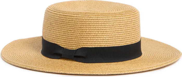 Nine West Classic Straw Boater Hat | Nordstromrack | Nordstrom Rack