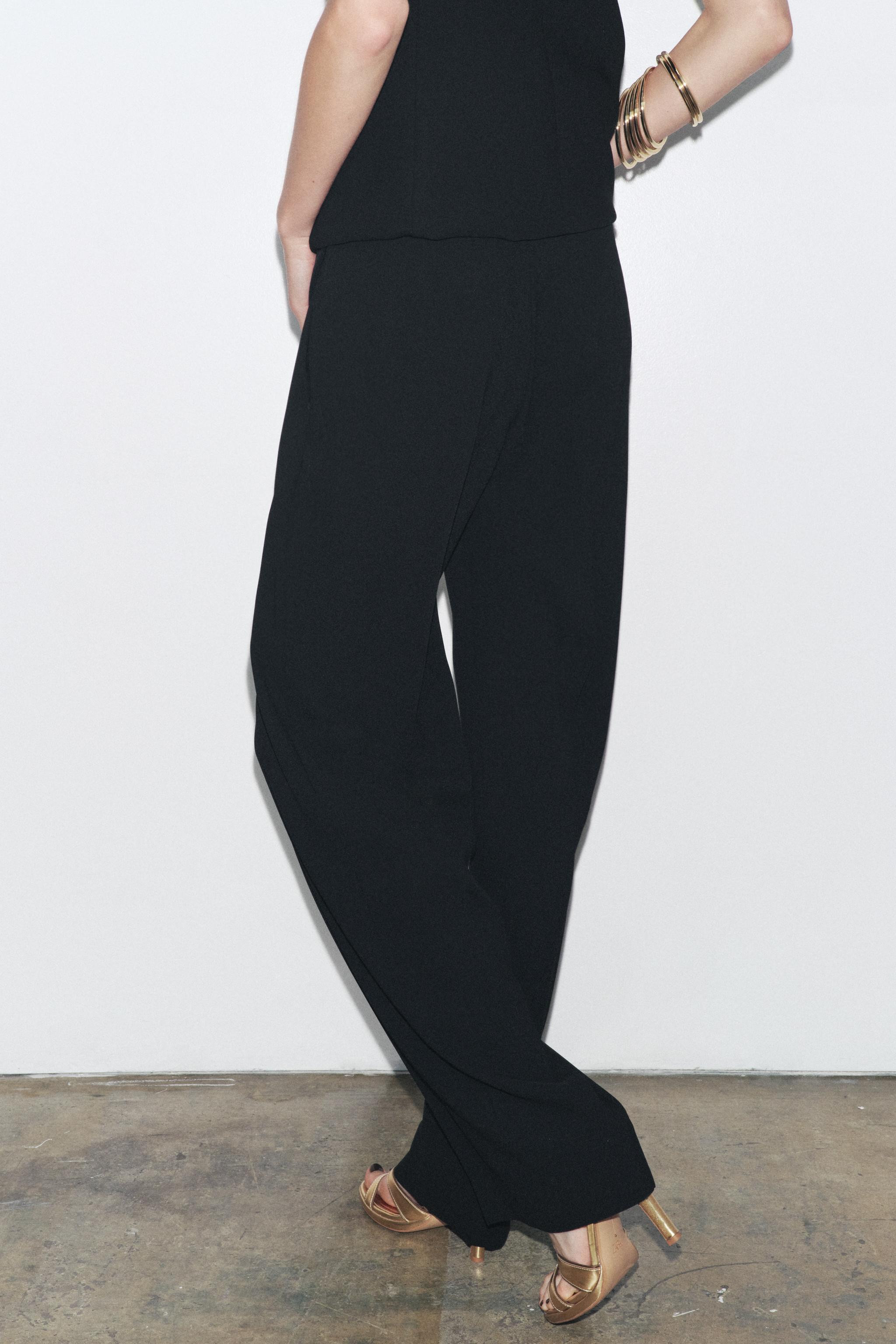 ZW COLLECTION WIDE LEG PLEATED PANTS | Zara US