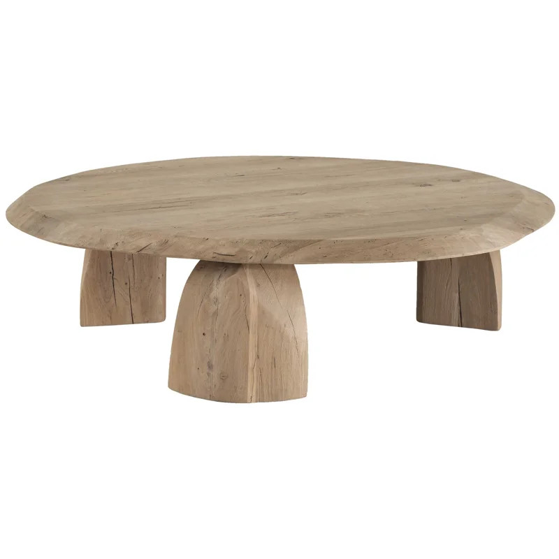 Tiernan Reclaimed Oak Round Coffee Table | Wayfair North America