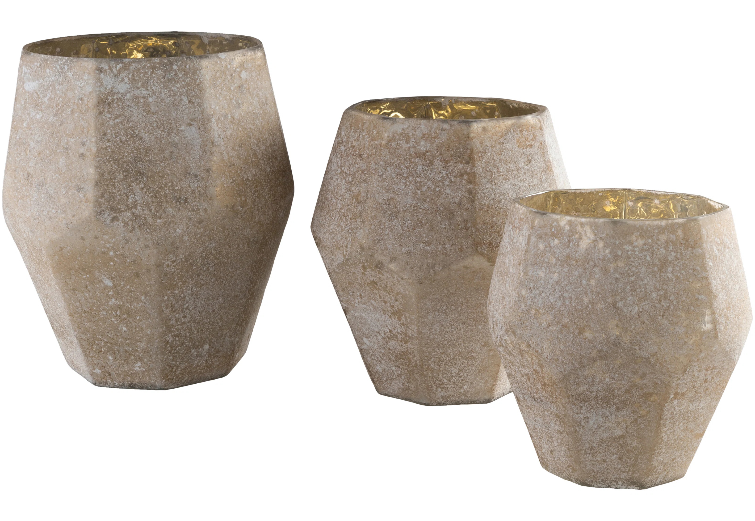 Glass Tabletop Hurricane (Set of 3) | Wayfair North America