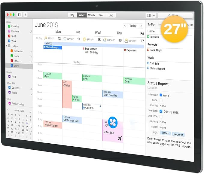 TouchWo 27 inches Touchscreen Digital Calendar & Wall Planners, Smart Whiteboard Calendar for Cho... | Amazon (US)