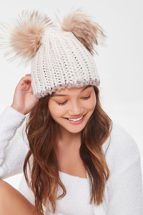 Faux Fur Pom Pom Beanie | Forever 21 (US)