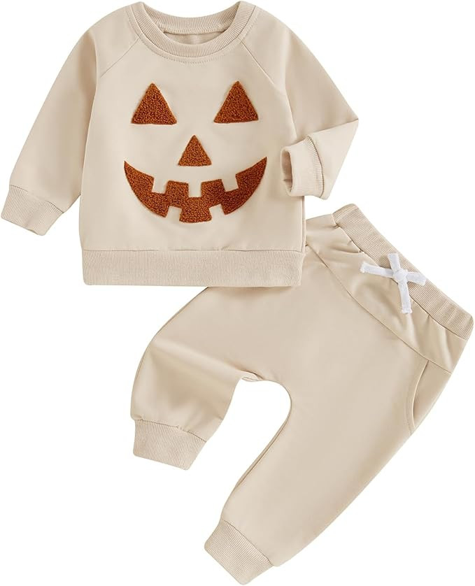YINGISFITM Toddler Baby Boy Halloween Clothes Ghost/Pumpkin Patch Sweatshirt Long Sleeve Shirt To... | Amazon (US)