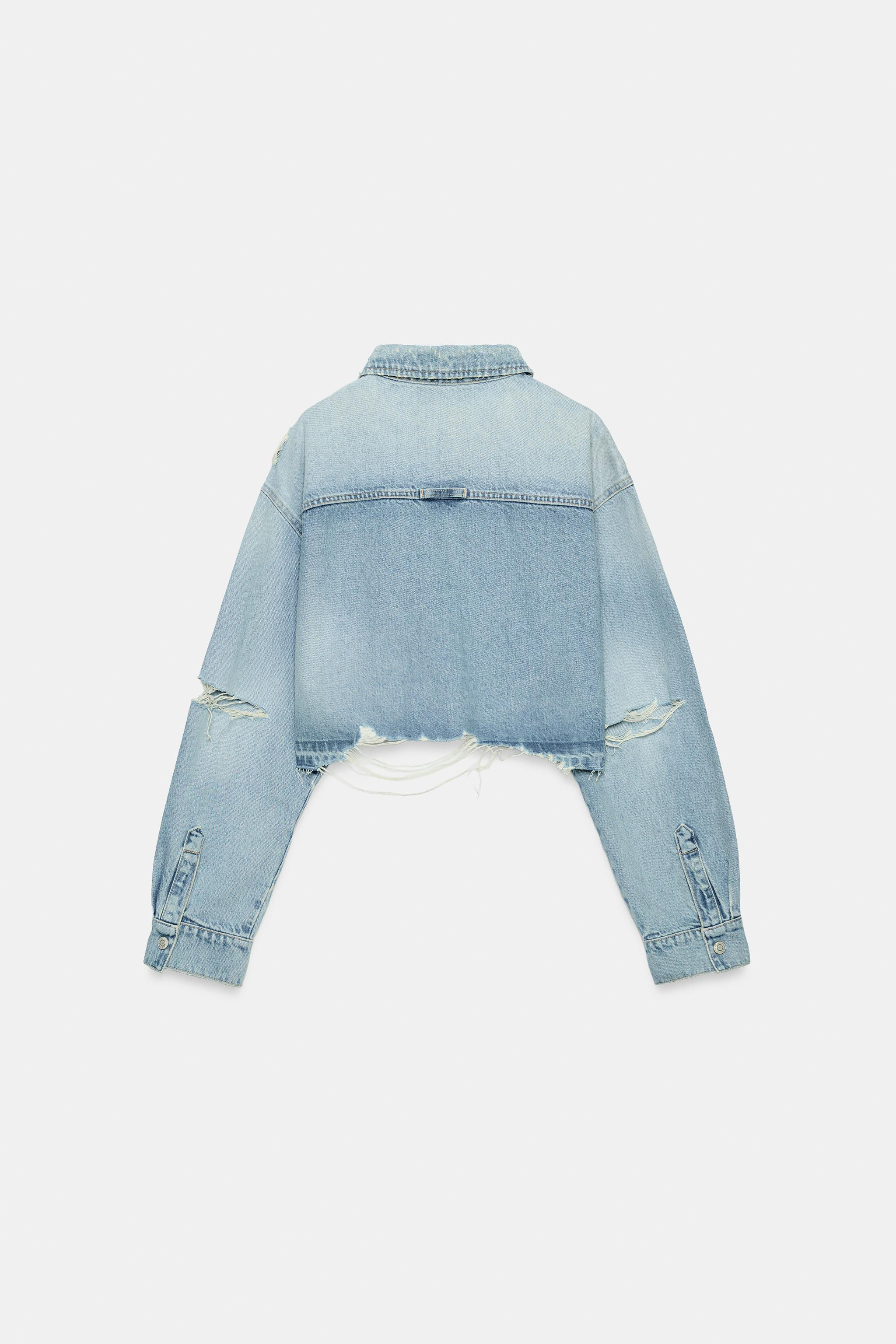 TRF CROPPED DENIM OVERSHIRT | Zara UK