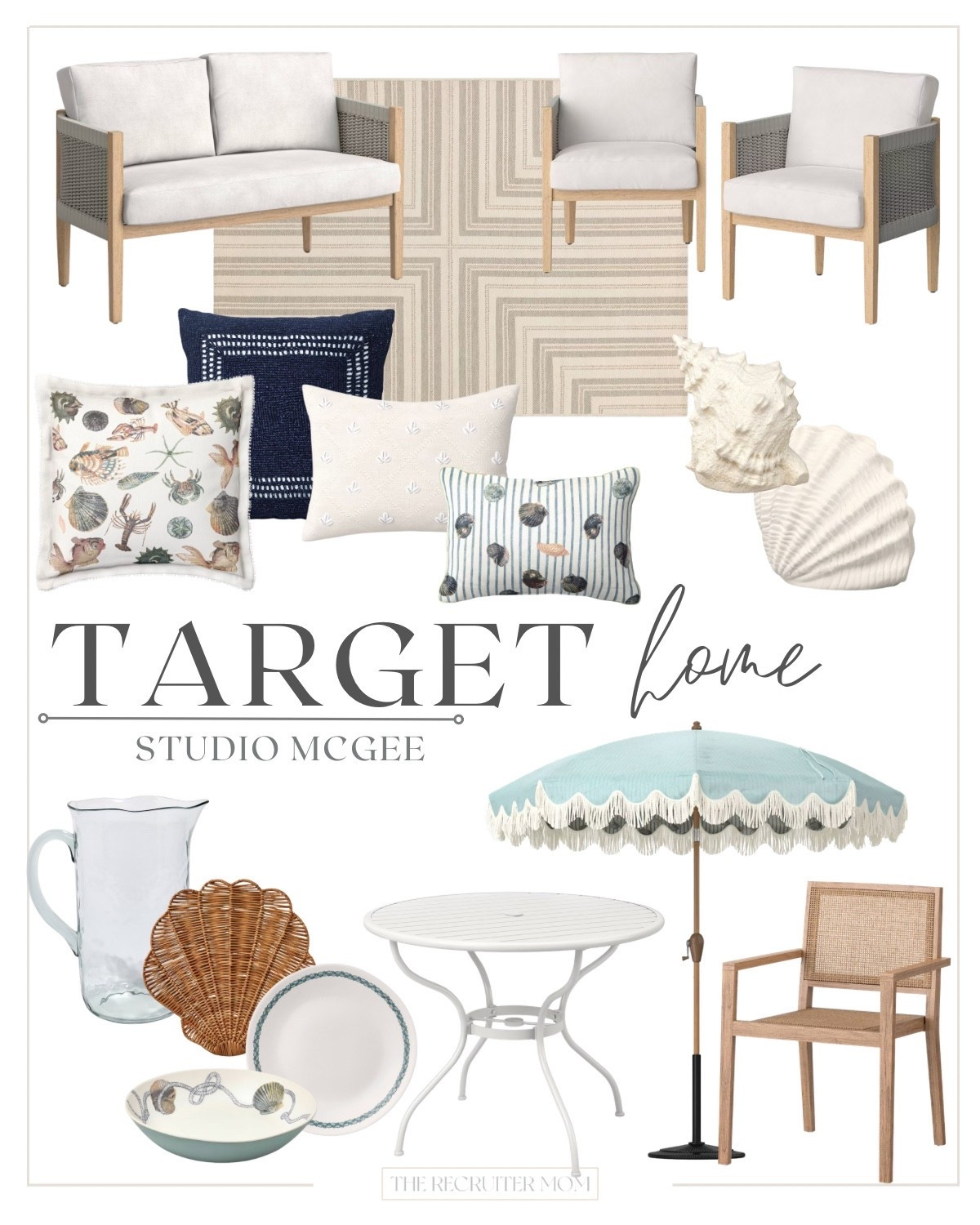 Patio goals, unlocked. 🐚☀️ Studio McGee at @target just dropped the most gorgeous coastal outdoor collection and I am completely obsessed.

The fringe patio umbrella, seashell pillows, and cane dining chair are the perfect trifecta for a summer refresh — without the designer price tag.

#TargetHome #StudioMcGee #PatioDecor

#LTKHome #LTKSeasonal