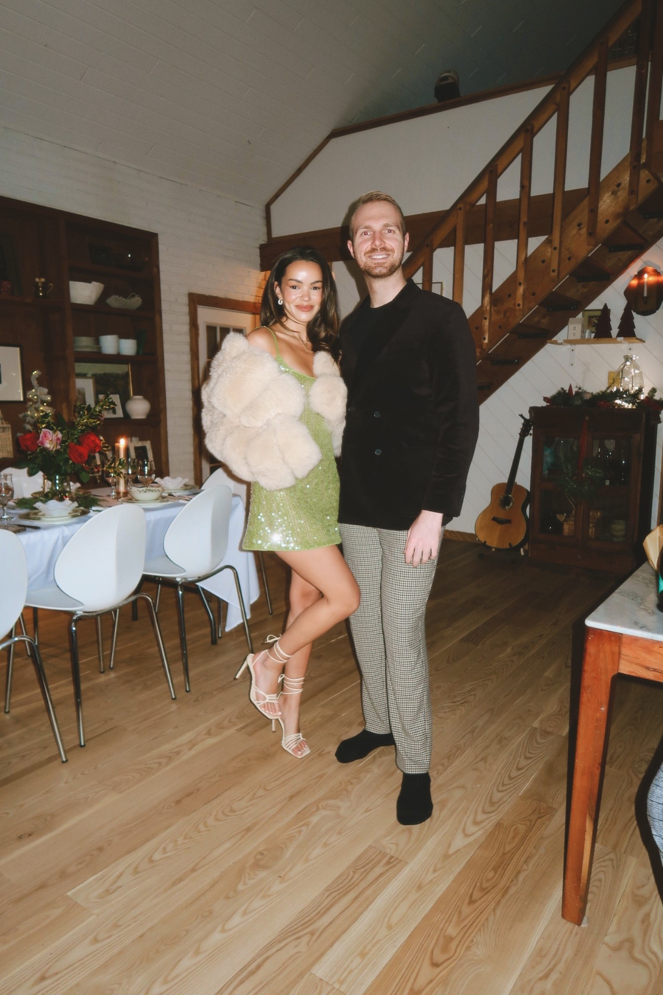 Holiday party outfit 🎄
Wearing size xs in dress 