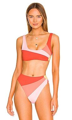 L*SPACE Lizzie Bikini Top in Sunburst from Revolve.com | Revolve Clothing (Global)