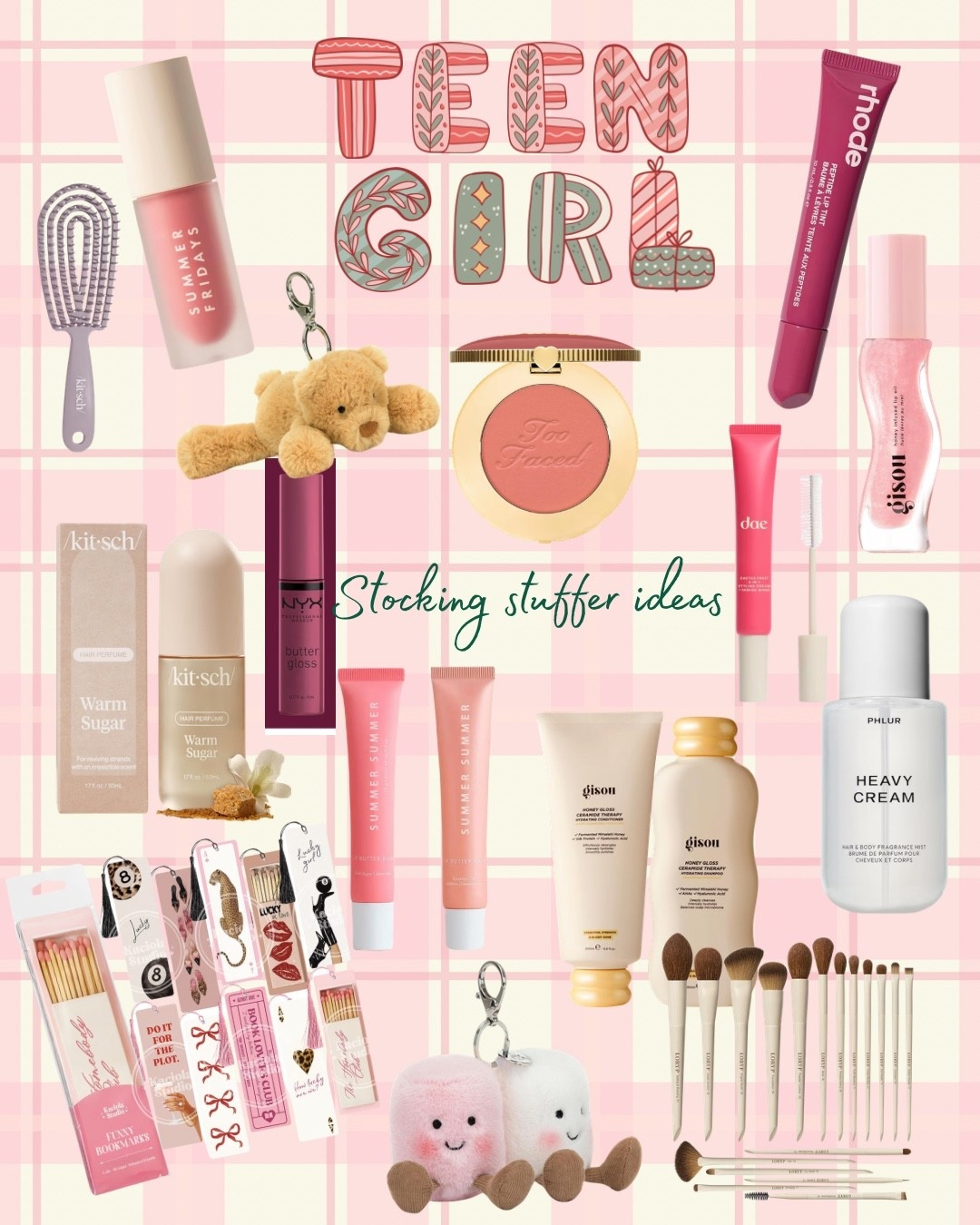 Stocking stuffers your teen actually wants!

#teen #teengirl #stockingstuffers #holidayguide #giftguide #christmasgift #lipgloss #perfume #makeupbrushes #hairbrush #booklover #bookmark #blush #holidaygiftguide #blackfriday #blackfridayshopping

#LTKHoliday #LTKCyberWeek #LTKGiftGuide