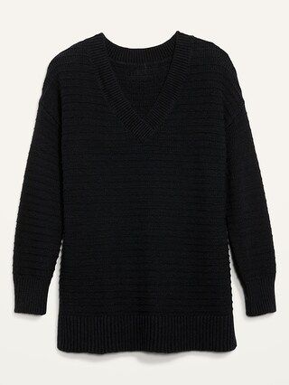 Long-Sleeve Textured-Knit Tunic Sweater for Women | Old Navy (US)