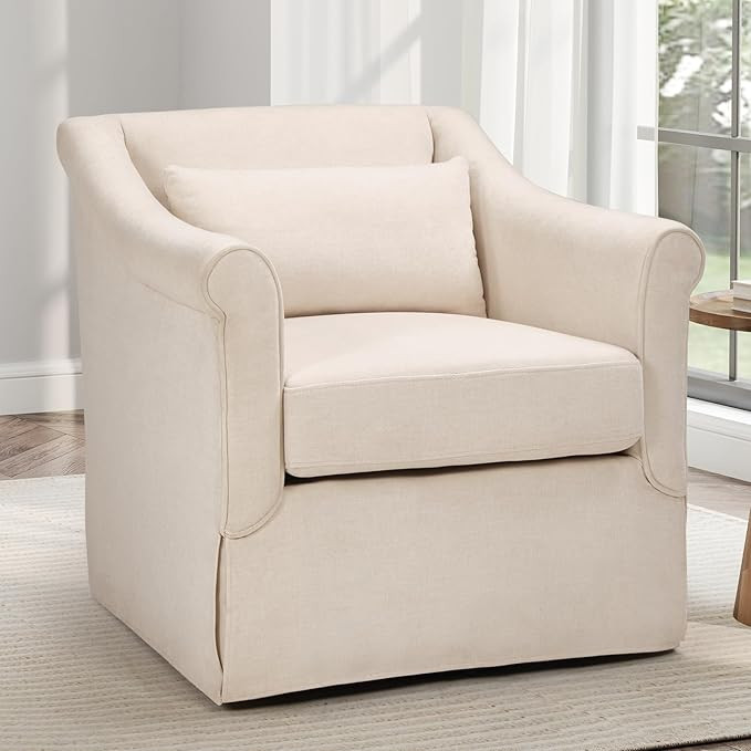 CANMOV Swivel Accent Chair, 360° Swivel Chair with Thick Padded Cushion, Swivel Square Chair Sui... | Amazon (US)