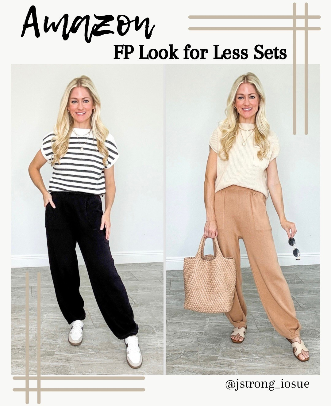 FP look for less sets found on Amazon! Sweater material, soft, stretchy and comfy to wear! Sweater is cap sleeves and has a pocket on the chest. Pants have a thick waist band and oversized pockets. A pleat detail at the ankle and are petite friendly. Dress this set up or down with sneakers, sandals, flats or wedges. Great for travel too!

#LTKFindsUnder50 #LTKStyleTip