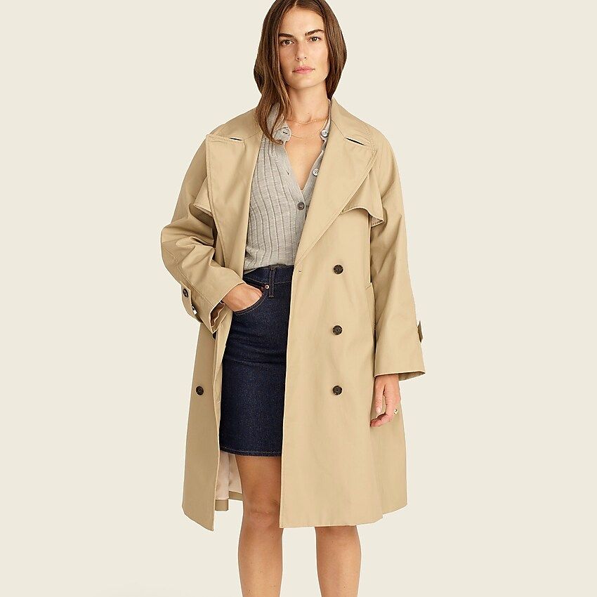 Relaxed trench coat in cotton-canvas | J.Crew US