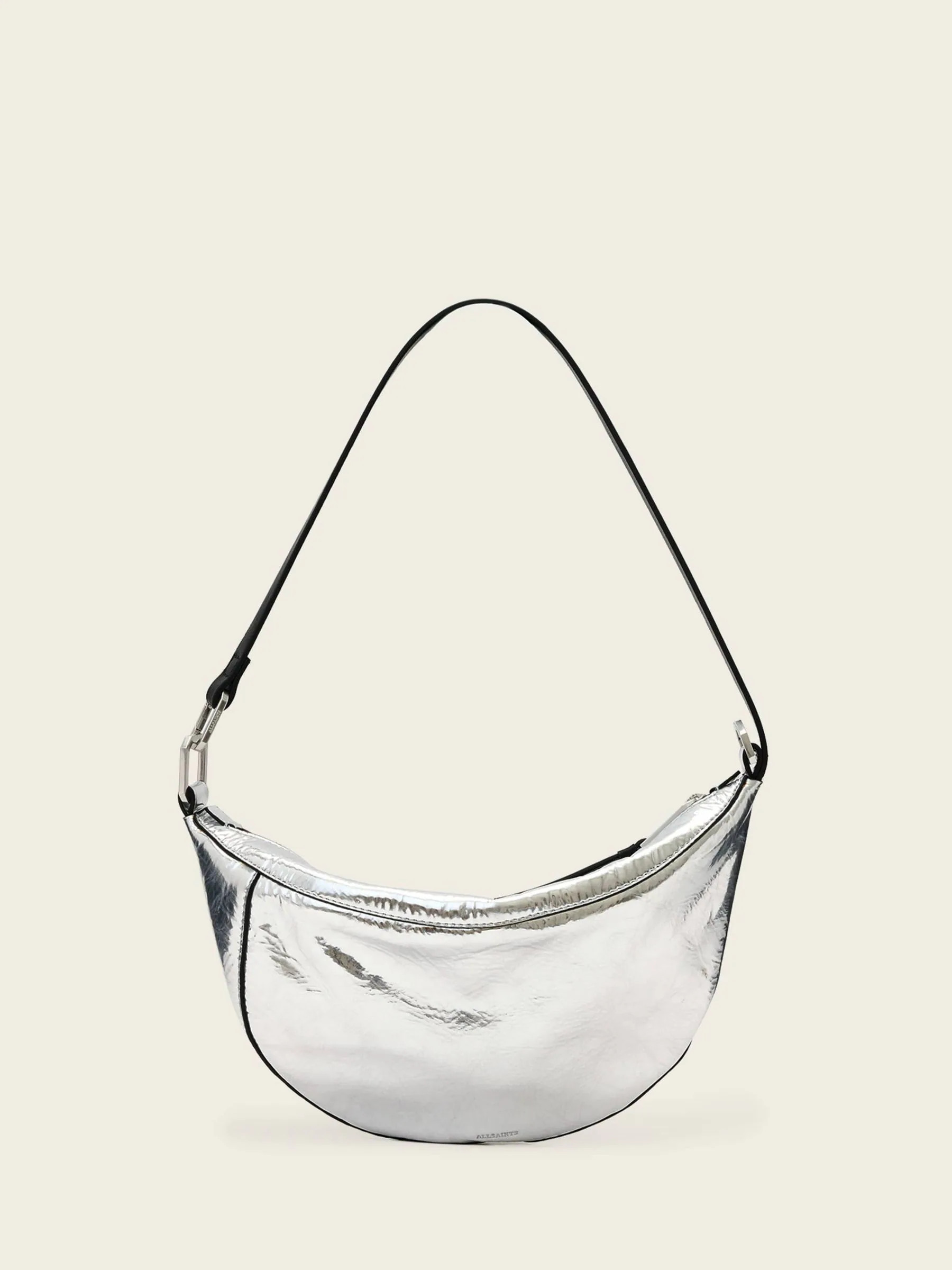 All Saints AllSaints Silver Luna Micro Metallic Bag | Next US