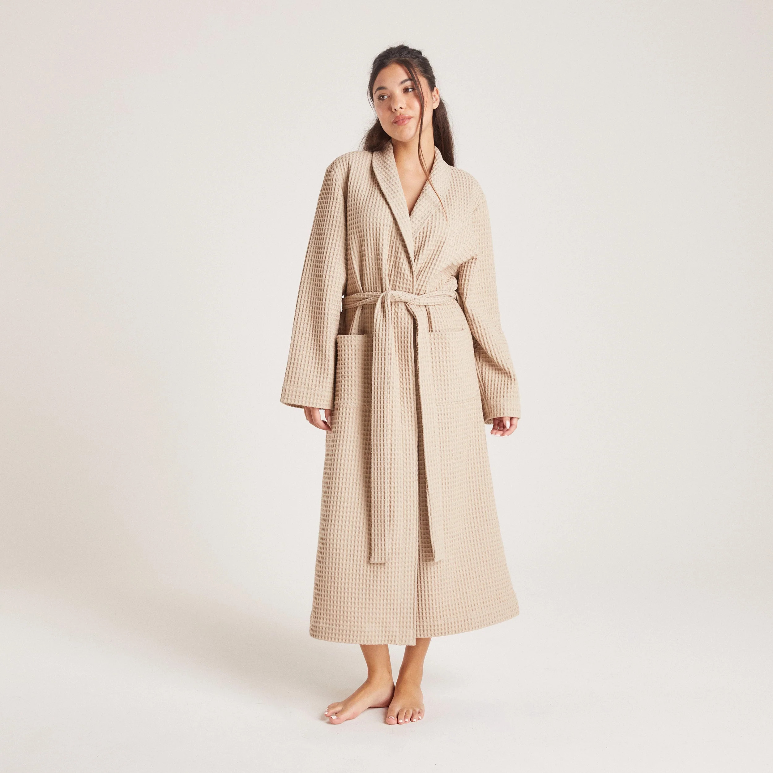 Waffle Dressing Gown - Mink | Lounge (US)