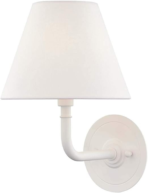 Hudson Valley Lighting MDS601-WH Signature No.1 by Mark D. Sikes One Light Wall Sconce, Glossy Wh... | Amazon (US)