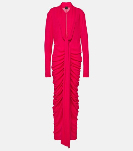 Scarf-detail ruched jersey maxi dress | Mytheresa (US/CA)