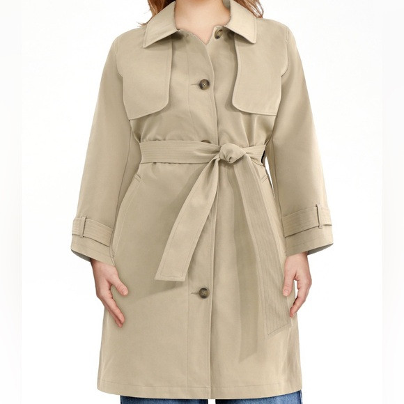 NEW Time and Tru Water and Wind Resistant Trench Rain Coat for Women Beige | Poshmark