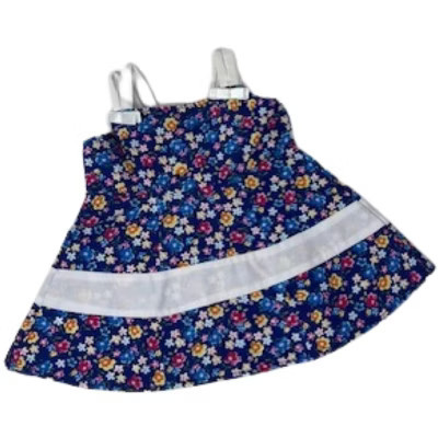 Handmade Blue Floral Sundress with White Trim for 18-Inch Dolls | Target