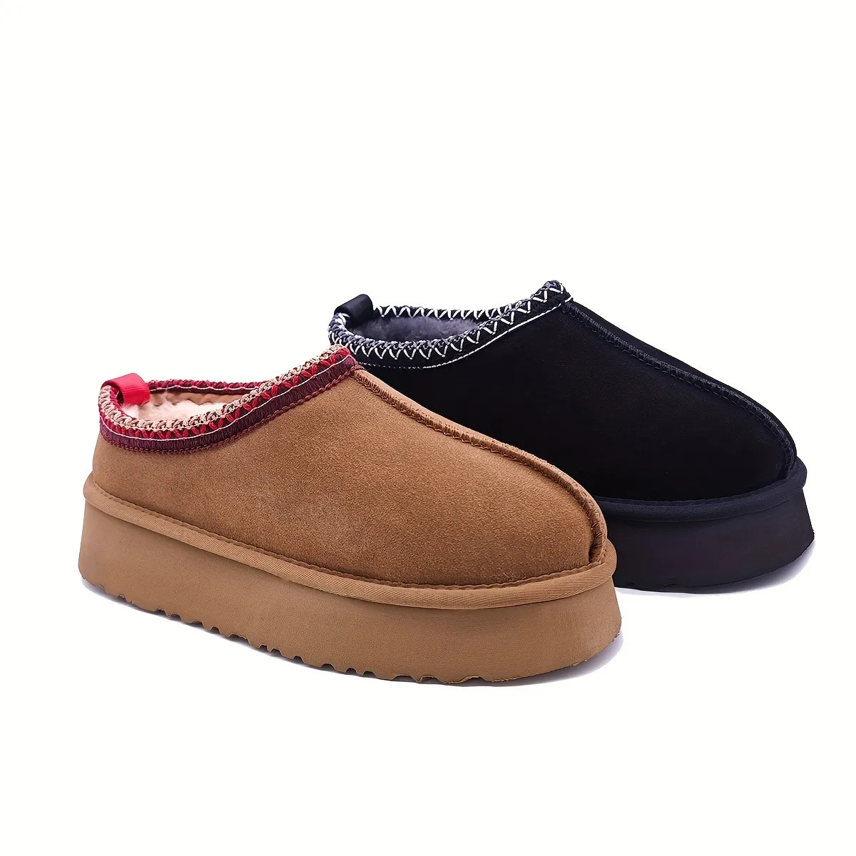 Women's Plush Lined Snow Boots, Winter Thermal Slip On Platform Shoes, Warm Home Outdoor Ankle Bo... | Temu Affiliate Program