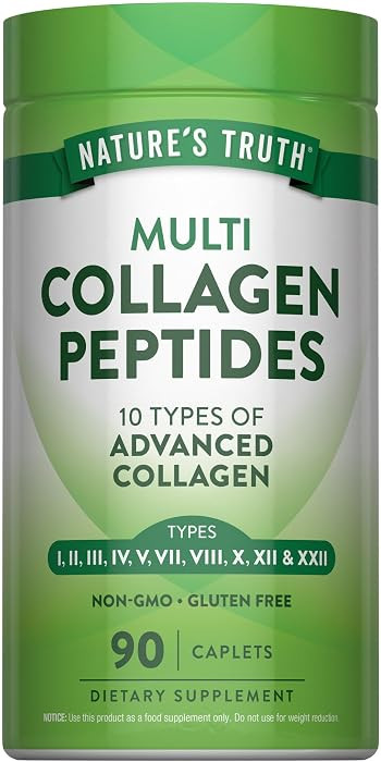 Nature's Truth Multi Collagen Peptide Pills | 10 Types of Advanced Collagen | for Women & Men | 9... | Amazon (US)