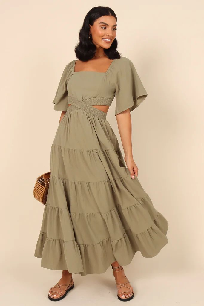 Mary Tiered Maxi Dress - Olive | Petal & Pup (US)