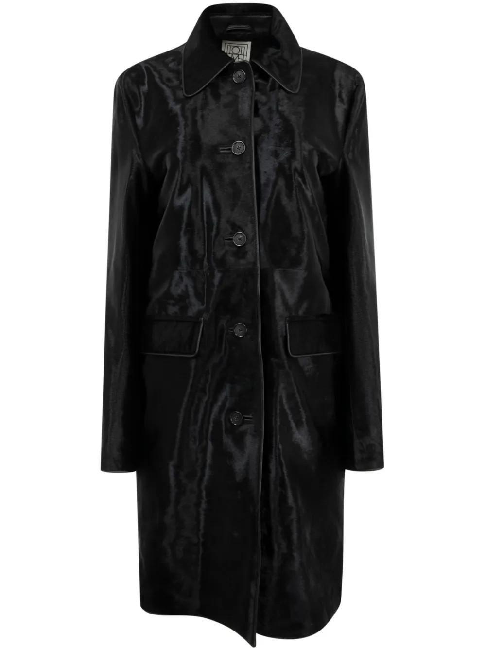 TOTEME pony-hair Coat | Black | FARFETCH | Farfetch Global