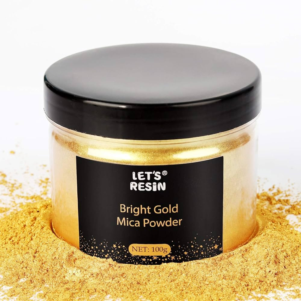 LET'S RESIN Gold Mica Pigment Powder, 3.5 Ounces/ 100 Grams Gold Mica Powder for Soap Making,Shim... | Amazon (US)