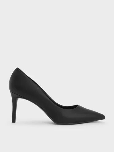 Black Emmy Pointed-Toe Stiletto Pumps | CHARLES & KEITH UK | Charles & Keith UK