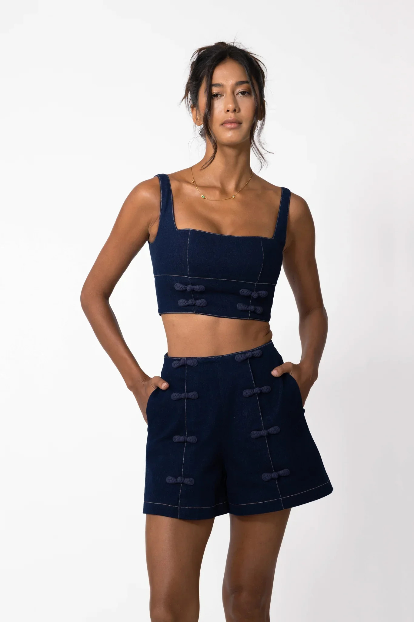 Bridgette Denim Top | Sau Lee