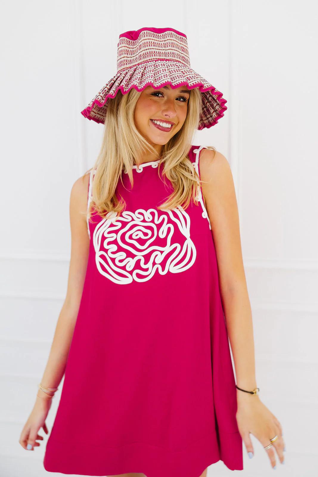 Petal Mini Dress - Hot Pink Medium | Triple Threads