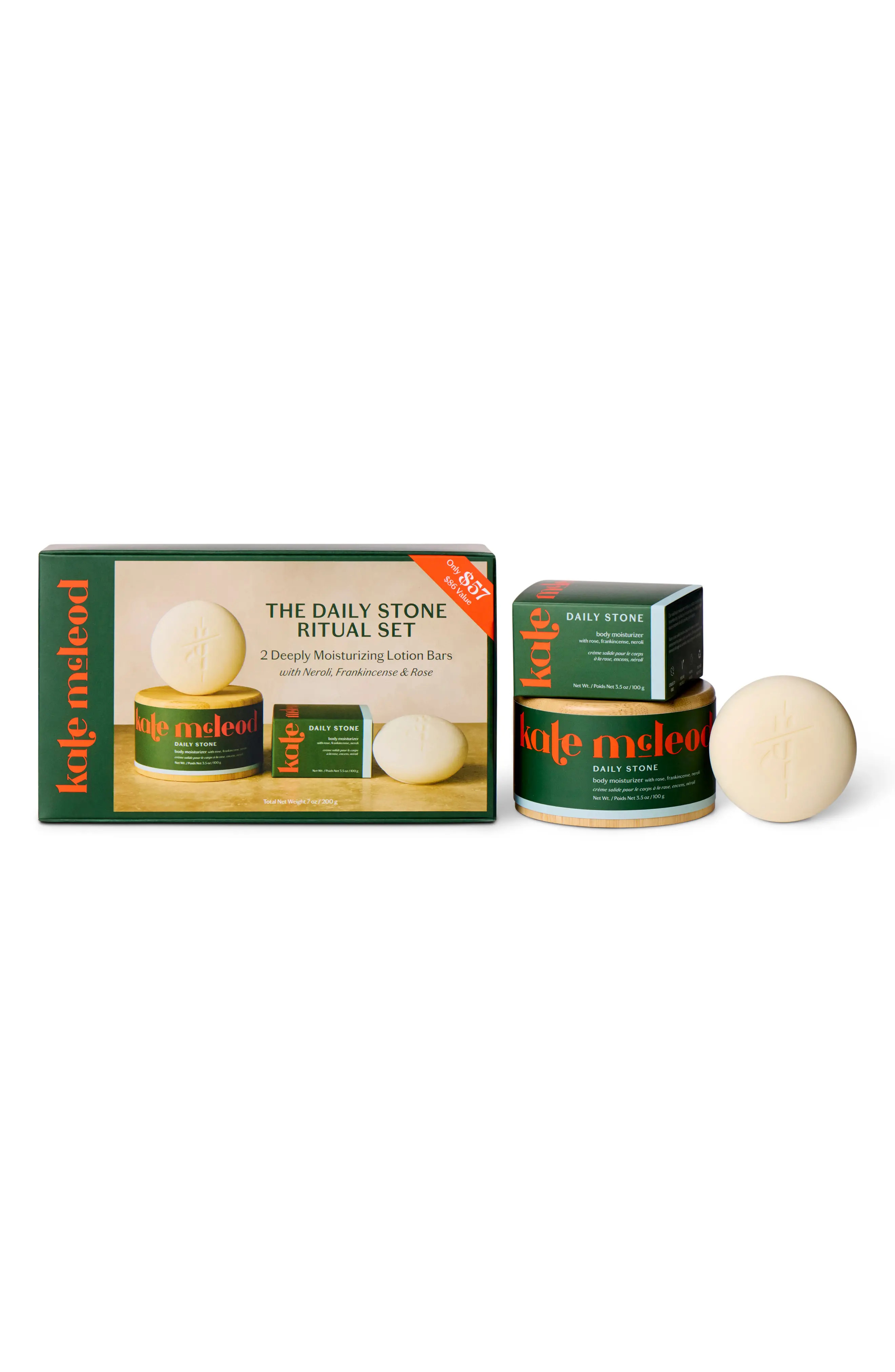 Kate McLeod Daily Stone Ritual Set - Deeply Moisturizing Lotion Bar Duo $86 Value in Frankincense/rose/neroli at Nordstrom | Nordstrom