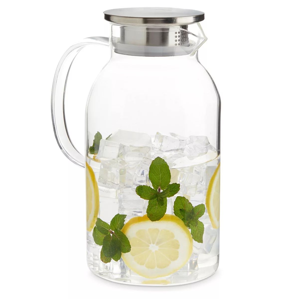 68 Oz / 2 Liter Glass Pitcher With Lid And Spout - Carafe For Water (clear) | Kohl's