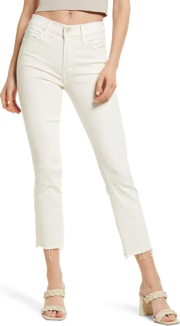 MOTHER The Dazzler Crop Fray Hem Skinny Jeans | Nordstrom | Nordstrom