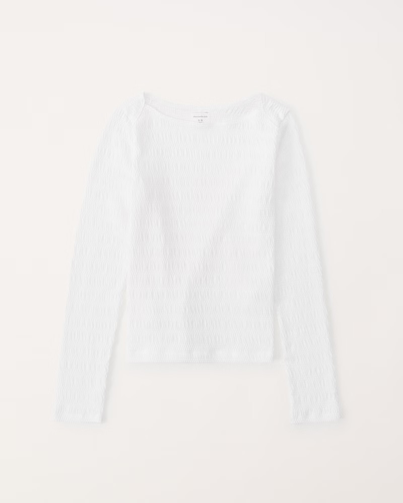 long-sleeve boatneck tee | Abercrombie & Fitch (US)