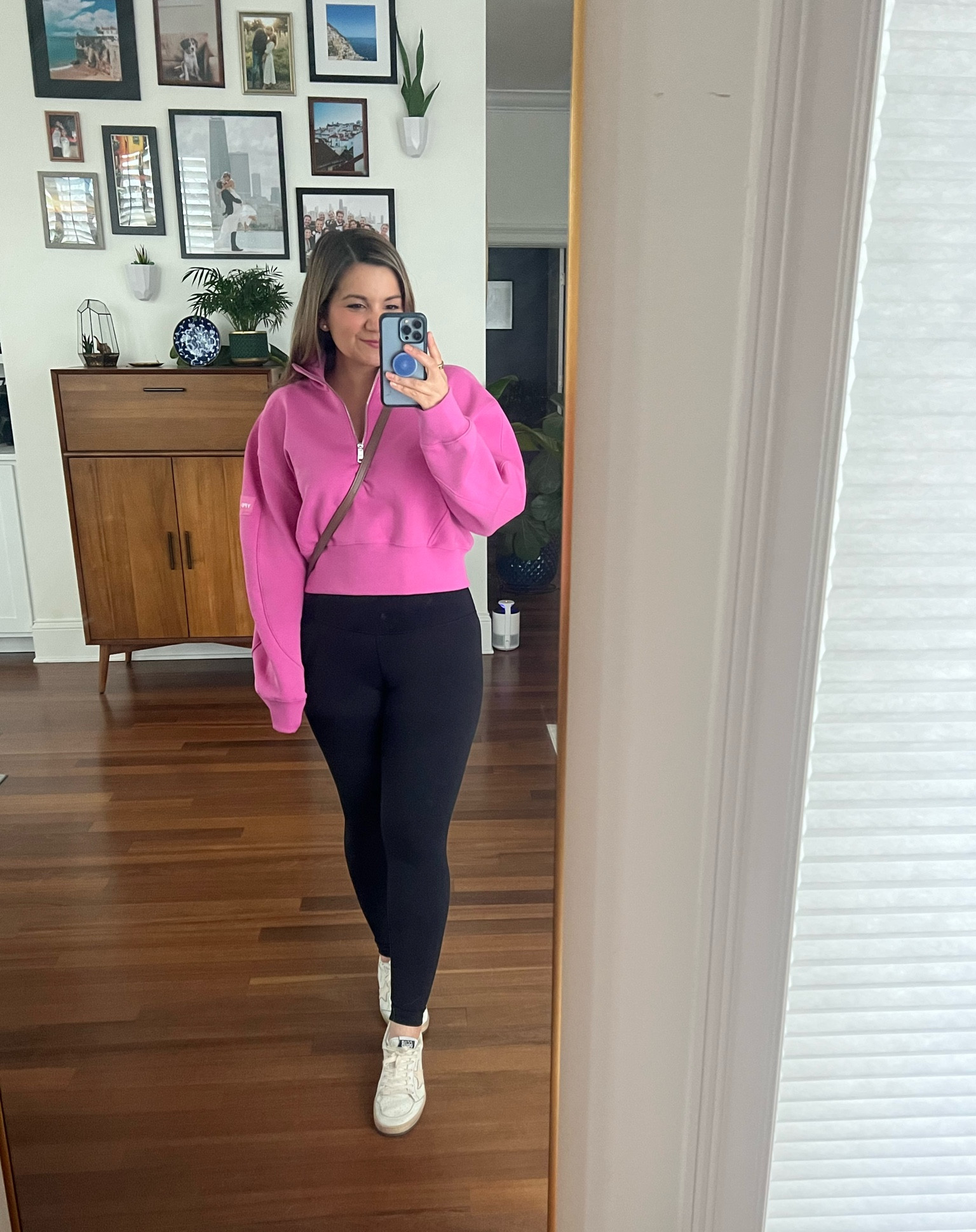 Pullover on sale - size small, runs big and a little cropped
Leggings - size small in the 25” inseam, runs true to size 

#LTKSpringSale #LTKsalealert #LTKfindsunder100