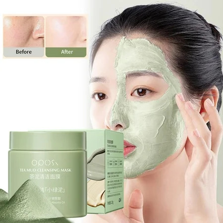 Black and Friday Deals Green Tea Mud Mask Moisturizing Hydrating Cleansing Pore Smear Mask Moisturize And Moisturize Skin To Brighting And Control The Mud Film 120g | Walmart (US)