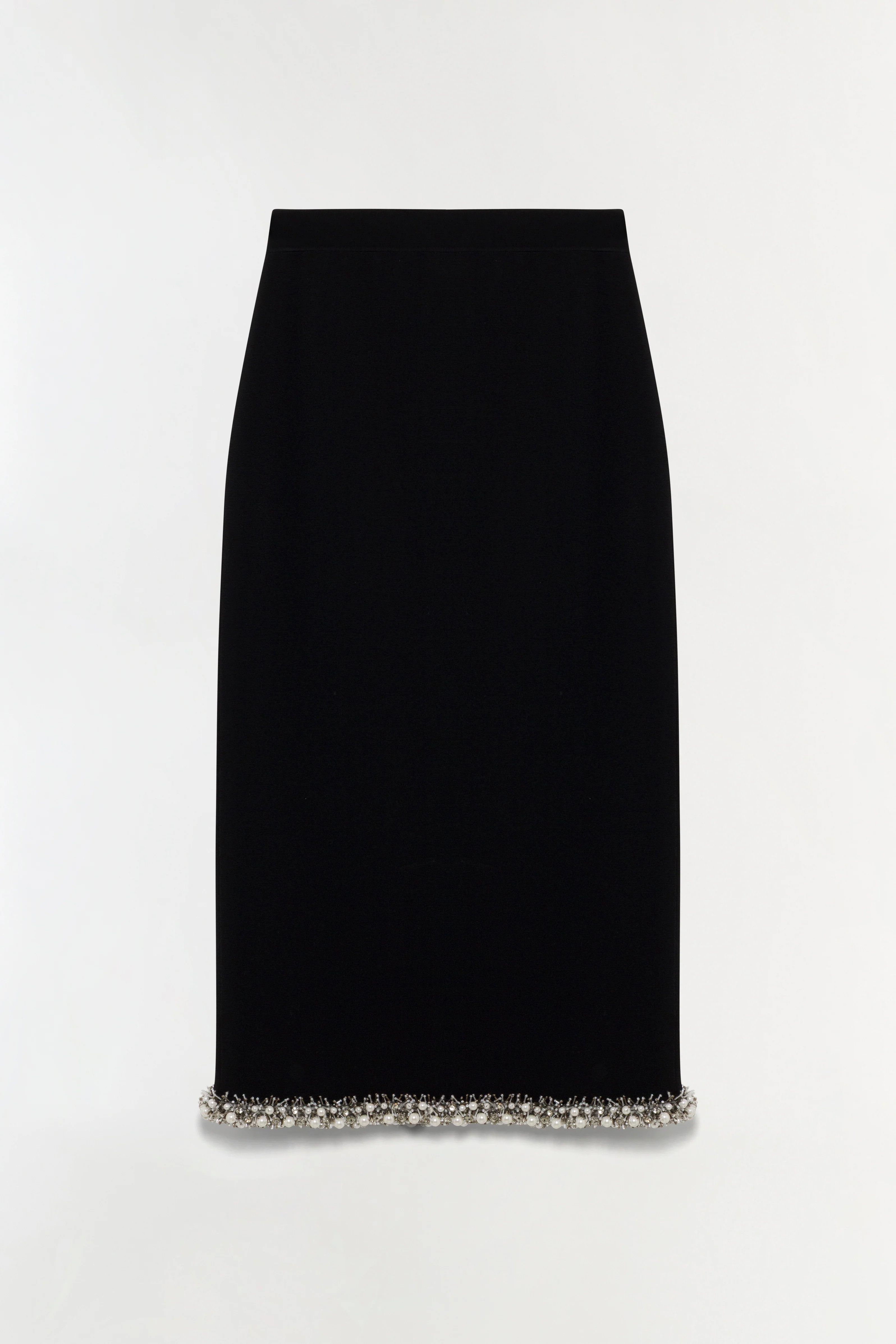 SIMKHAI Women's Idina Embellished Knit Skirt in Black, Size Medium | Simkhai