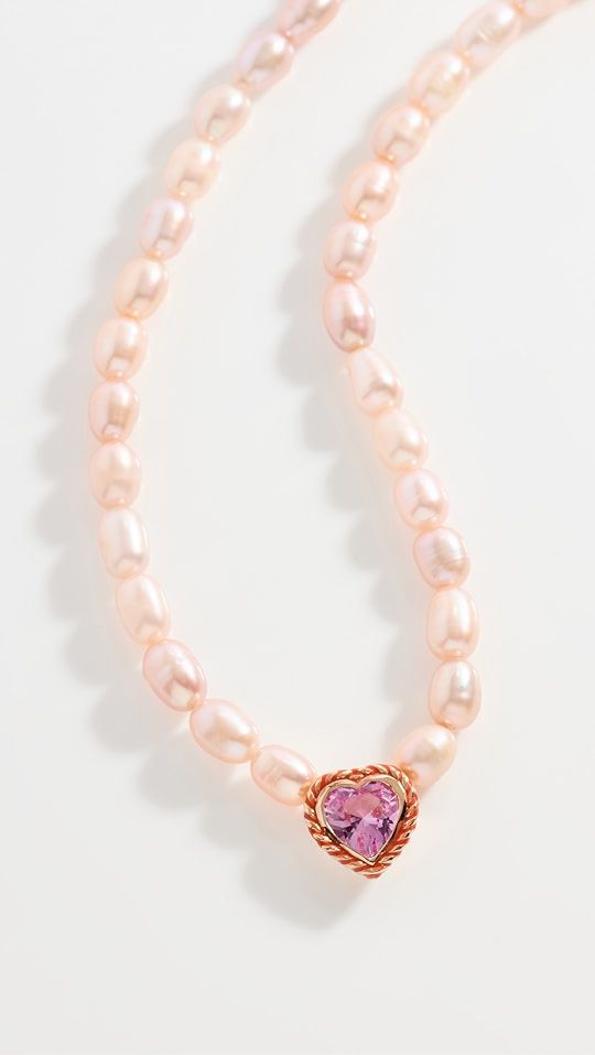 Alison Lou Pearl Streamer Heart Necklace | SHOPBOP | Shopbop