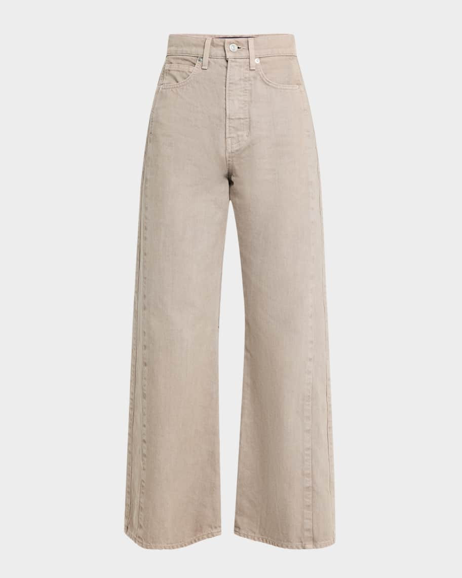 Taylor Crop High-Rise Wide Jeans | Neiman Marcus